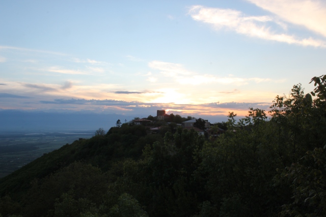 View at dawn from the Guesthouse Zandarishvili